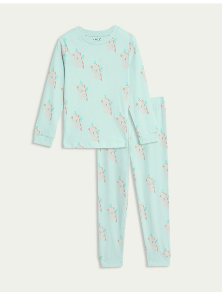 Marks & Spencer Pyžamová súprava s motívom koaly z čistej bavlny (1–8 rokov) Marks & Spencer zelená