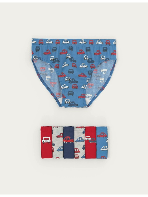 Marks & Spencer Nohavičky z čistej bavlny s potlačou áut, 7 ks v balení (2–8 rokov) Marks & Spencer viacfarebná