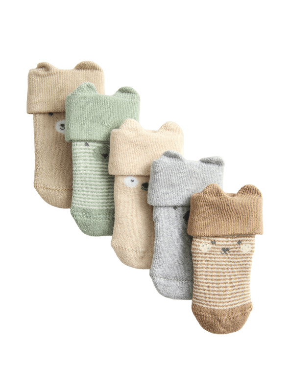 Marks & Spencer 5 párov ponožiek s tvárami a vysokým podielom bavlny Marks & Spencer viacfarebná