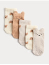 Marks & Spencer Balenie 5 párov detských ponožiek Spencer Bear s vysokým podielom bavlny (0–3 roky) Marks & Spencer viacfarebná