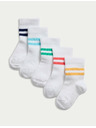 Marks & Spencer Detské ponožky s vysokým podielom bavlny (0–3 roky), 5 párov v balení Marks & Spencer biela