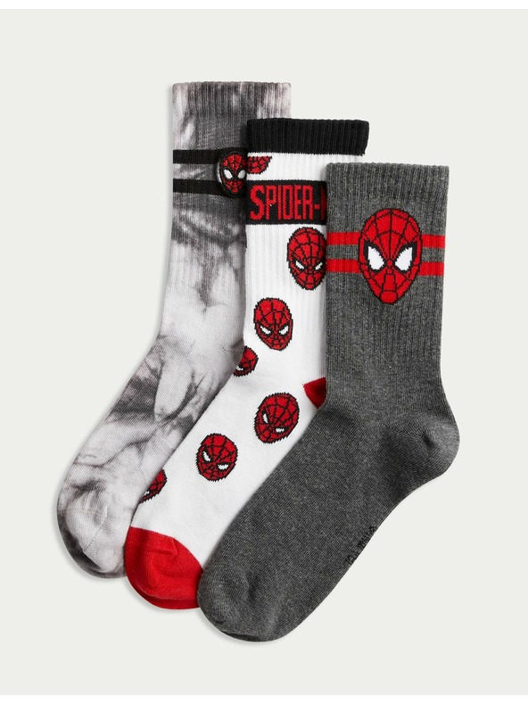 Marks & Spencer Ponožky s motívom Spider-Man™, 3 páry (6 malé – 7 veľké) Marks & Spencer viacfarebná