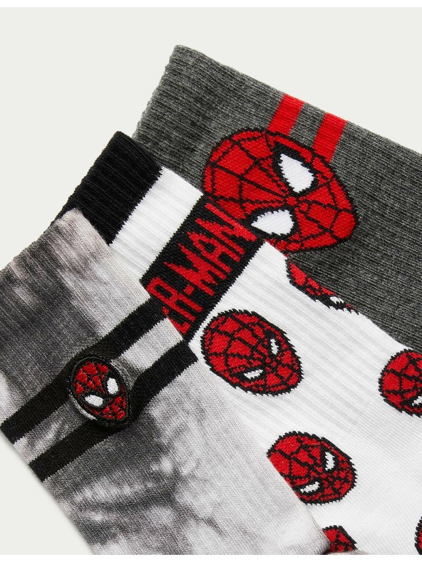 Marks & Spencer Ponožky s motívom Spider-Man™, 3 páry (6 malé – 7 veľké) Marks & Spencer viacfarebná