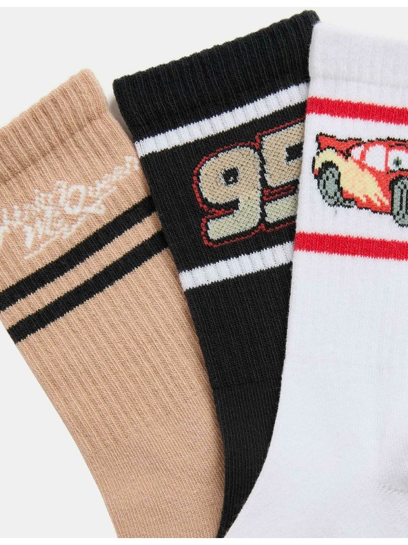 Marks & Spencer Ponožky s vysokým podielom bavlny a motívom Pixar™ Cars, sada 3 páry (6 malé – 7 veľké) Marks & Spencer viacfarebná