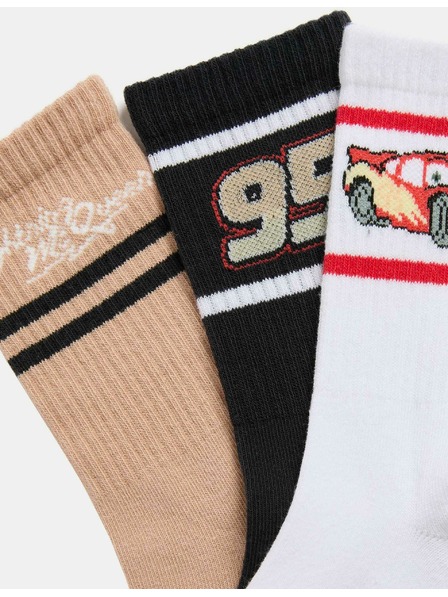 Marks & Spencer Ponožky s vysokým podielom bavlny a motívom Pixar™ Cars, sada 3 páry (6 malé – 7 veľké) Marks & Spencer viacfarebná