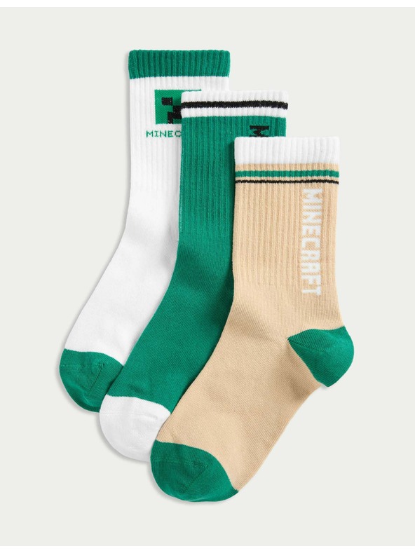 Marks & Spencer Ponožky Minecraft™, 3 páry Marks & Spencer viacfarebná