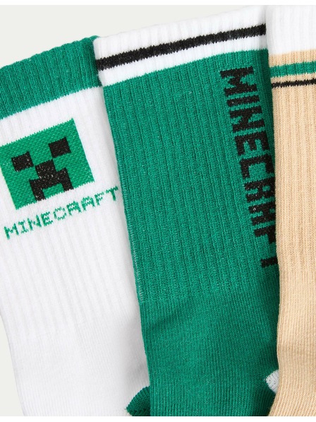 Marks & Spencer Ponožky Minecraft™, 3 páry Marks & Spencer viacfarebná