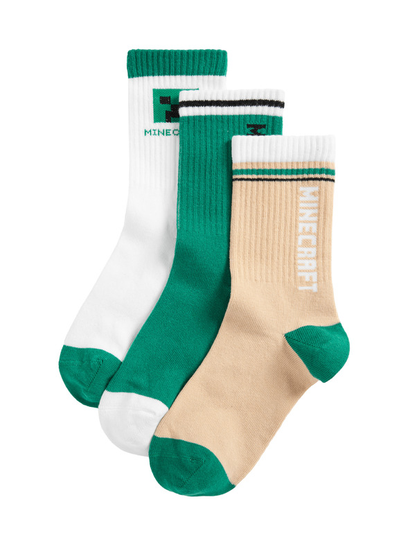 Marks & Spencer Ponožky Minecraft™, 3 páry Marks & Spencer viacfarebná