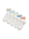 Marks & Spencer Bavlnené herné ponožky, 5 párov Marks & Spencer biela