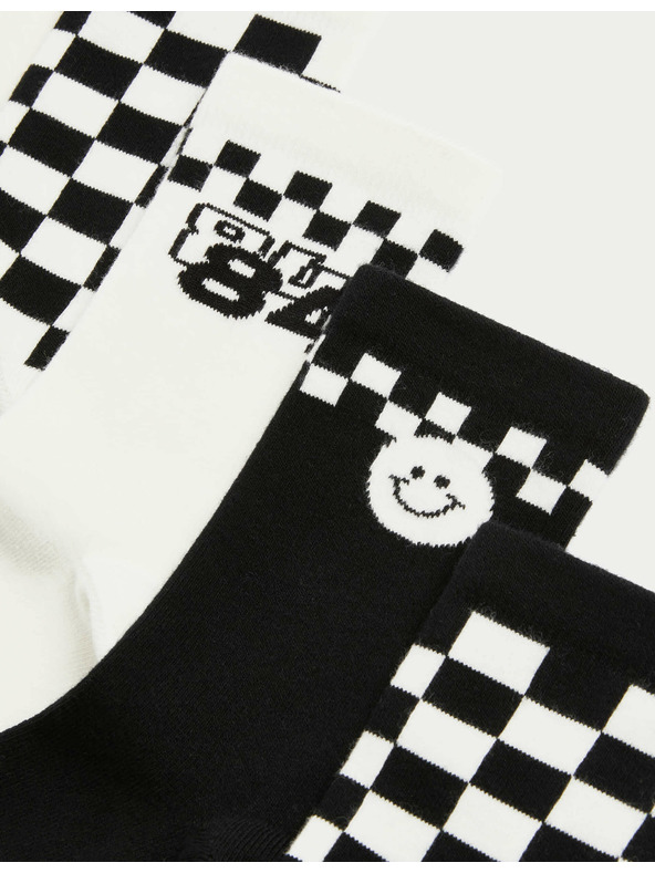 Marks & Spencer Sada 3 párov ponožiek Marks & Spencer čierna