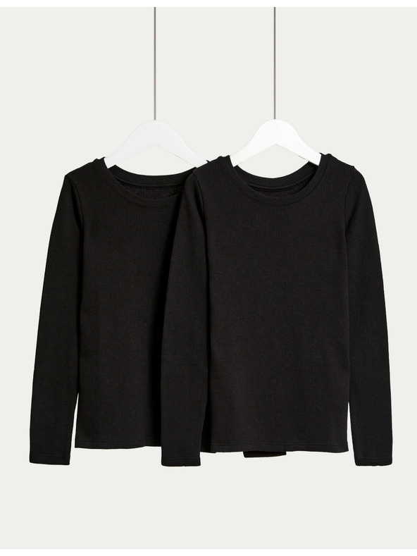 Marks & Spencer Termo topy s technológiou Heatgen™, 2 ks v balení (2–14 rokov) Marks & Spencer čierna