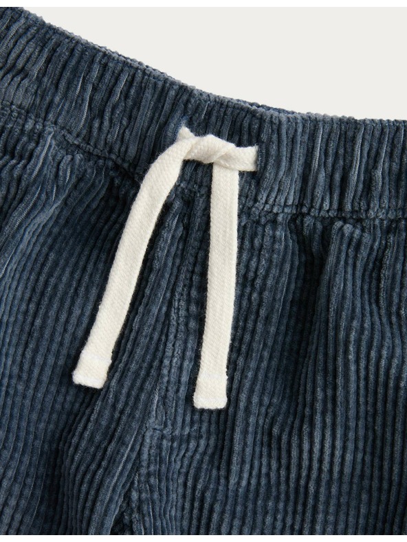 Marks & Spencer Menčestrové nohavice z čistej bavlny (2-8 rokov) Marks & Spencer námorná modrá