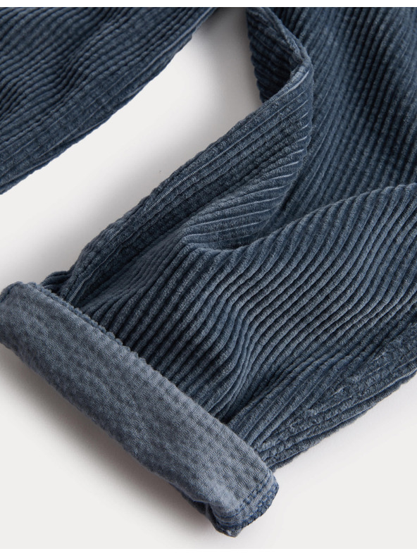 Marks & Spencer Menčestrové nohavice z čistej bavlny (2-8 rokov) Marks & Spencer námorná modrá