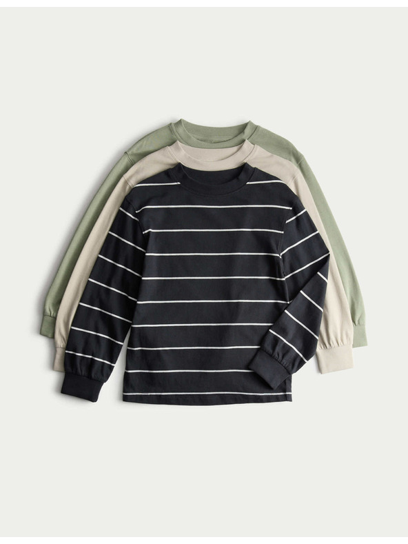 Marks & Spencer Sada 3 kusov tričiek, z čistej bavlny (2–8 rokov) Marks & Spencer čierna