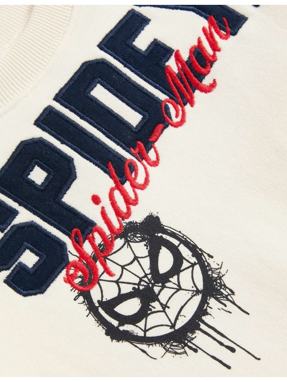 Marks & Spencer Mikina Spider-Man™ s vysokým podielom bavlny (2–8 rokov) Marks & Spencer smotanová