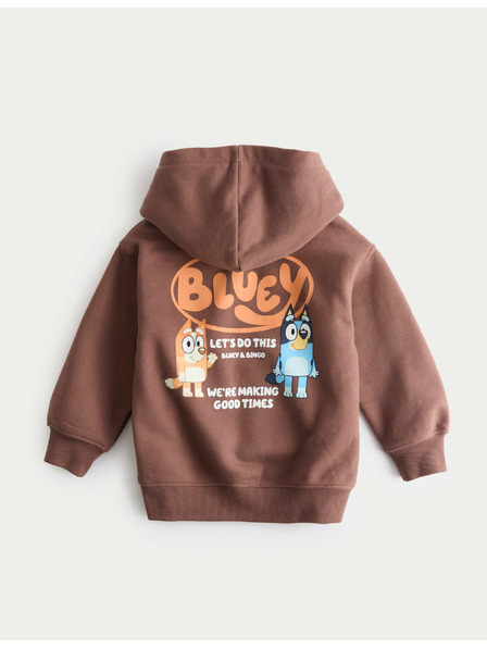Marks & Spencer Mikina s kapucňou a motívom Bluey™, s vysokým podielom bavlny (2–8 rokov) Marks & Spencer hnedá