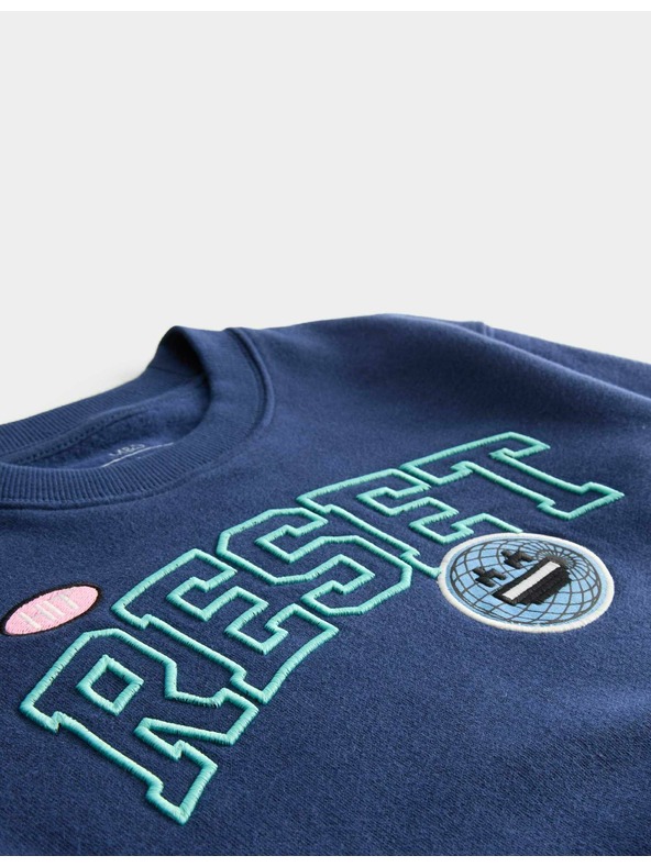 Marks & Spencer Mikina s grafikou s vysokým obsahom bavlny (2–8 rokov) Marks & Spencer námorníctva modrá