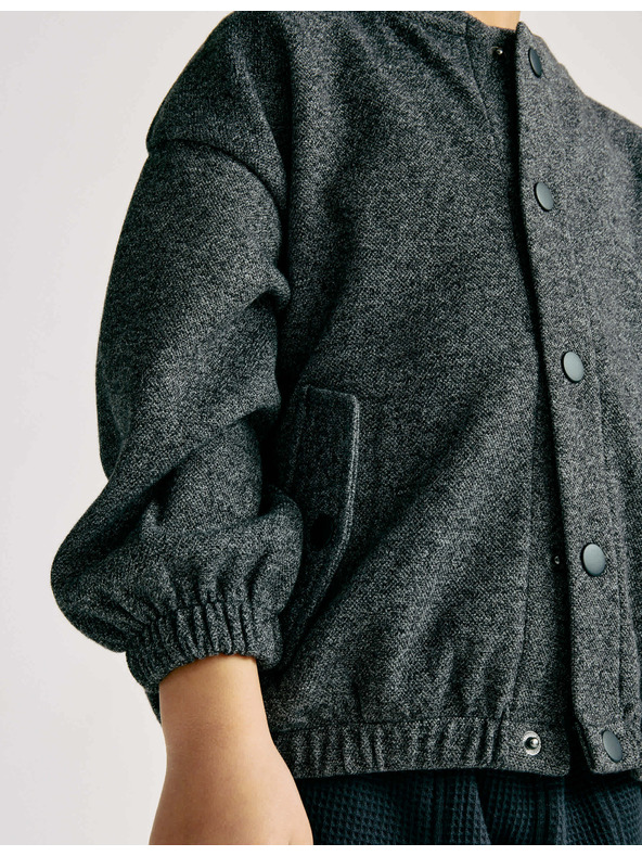 Marks & Spencer Žerzejová bunda bomber zo zmesi bavlny (2–8 rokov) Marks & Spencer šedá