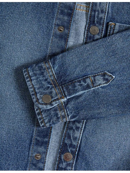 Marks & Spencer Džínsové tričko z čistej bavlny s keprom (2-8 rokov) Marks & Spencer námorníctva modrá