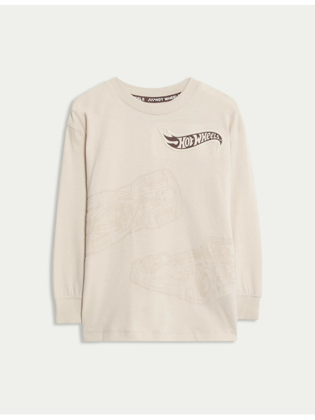 Marks & Spencer Top s motívom Hot Wheels™ z čistej bavlny (2–8 rokov) Marks & Spencer smotanová