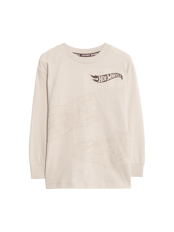 Marks & Spencer Top s motívom Hot Wheels™ z čistej bavlny (2–8 rokov) Marks & Spencer smotanová