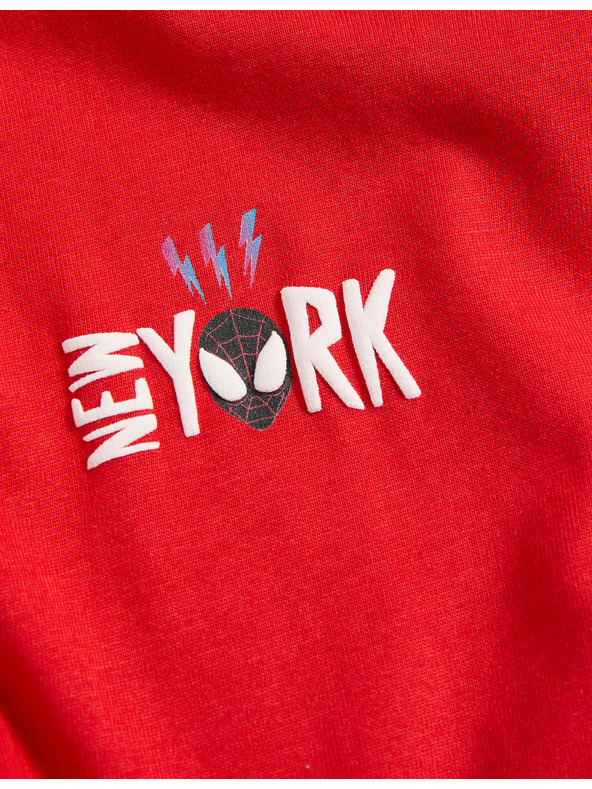 Marks & Spencer Tričko z čistej bavlny s potlačou Spider-Man™ (2–8 rokov) Marks & Spencer červená