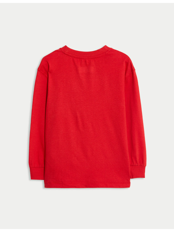 Marks & Spencer Tričko z čistej bavlny s potlačou Spider-Man™ (2–8 rokov) Marks & Spencer červená