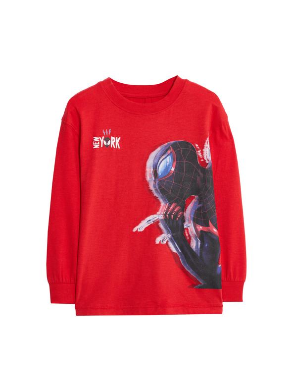 Marks & Spencer Tričko z čistej bavlny s potlačou Spider-Man™ (2–8 rokov) Marks & Spencer červená