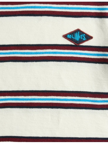 Marks & Spencer Pruhovaný top z čistej bavlny s textúrou a dlhým rukávom (2-8 rokov) Marks & Spencer námorná modrá