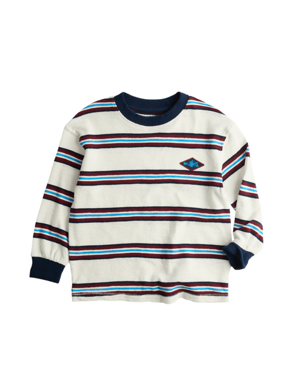 Marks & Spencer Pruhovaný top z čistej bavlny s textúrou a dlhým rukávom (2-8 rokov) Marks & Spencer námorná modrá