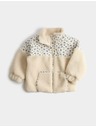 Marks & Spencer Kvetinová bunda s umelou kožušinou s motívom patchworku (12 mesiacov – 8 rokov) Marks & Spencer smotanová