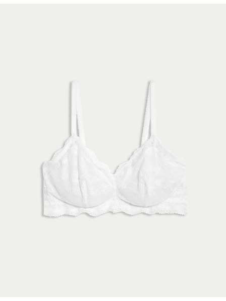 Marks & Spencer Čipkovaná braletka Jasmine bez kostíc, veľ. A–E Marks & Spencer biela