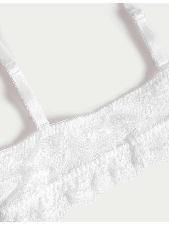 Marks & Spencer Čipkovaná braletka Jasmine bez kostíc, veľ. A–E Marks & Spencer biela