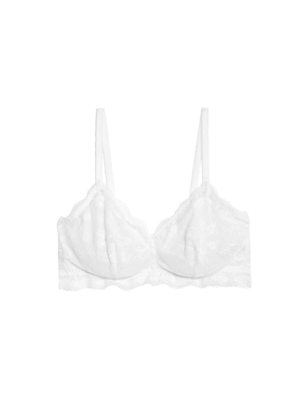 Marks & Spencer Čipkovaná braletka Jasmine bez kostíc, veľ. A–E Marks & Spencer biela