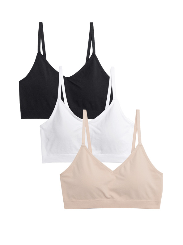 Marks & Spencer Bezšvové braletky bez kostíc, 3 ks Marks & Spencer čierna