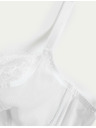 Marks & Spencer Balkónová podprsenka Jasmine s kosticami a čipkou, veľ. A–E Marks & Spencer biela