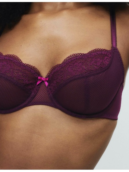 Marks & Spencer Balkónová podprsenka Jasmine s kosticami a čipkou, veľ. A–E Marks & Spencer ružová