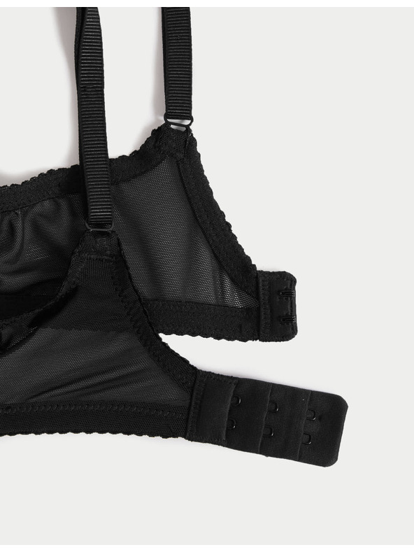 Marks & Spencer Hladká podprsenka bez kostíc s čipkovaným lemom, veľ. A–E Marks & Spencer čierna