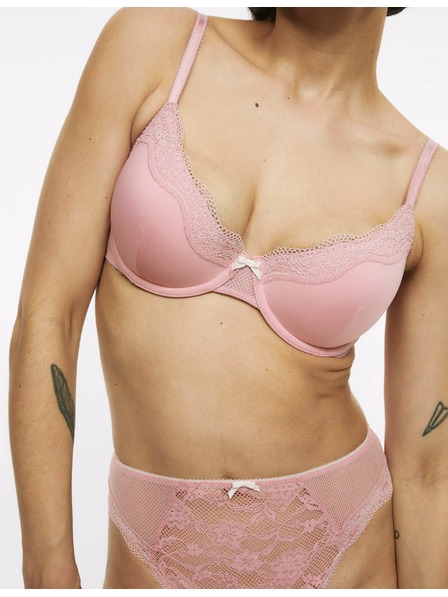 Marks & Spencer Čipkovaná podprsenka Jasmine, polovičný košíček, s kosticami (A–E) Marks & Spencer ružová