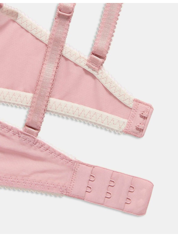 Marks & Spencer Čipkovaná podprsenka Jasmine, polovičný košíček, s kosticami (A–E) Marks & Spencer ružová