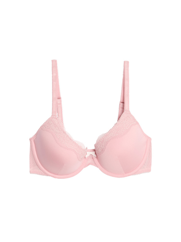 Marks & Spencer Čipkovaná podprsenka Jasmine, polovičný košíček, s kosticami (A–E) Marks & Spencer ružová