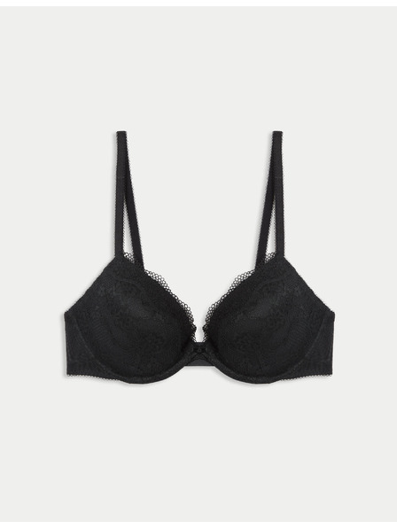 Marks & Spencer Dekoltová podprsenka s kostícami a čipkou, veľ. A–E Marks & Spencer čierna