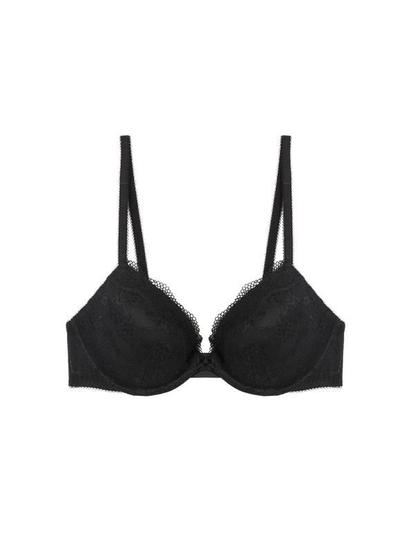 Marks & Spencer Dekoltová podprsenka s kostícami a čipkou, veľ. A–E Marks & Spencer čierna