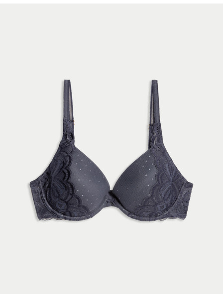 Marks & Spencer Dekoltová podprsenka Amelia s kostícami a čipkou, veľ. A–E Marks & Spencer sivá