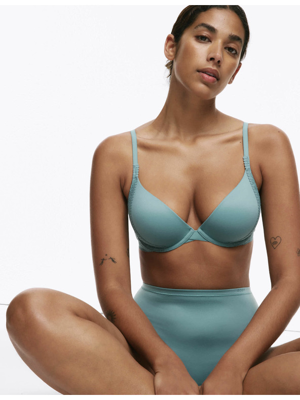 Marks & Spencer Hladká dekoltová podprsenka Body Soft™ s kostícami, veľ. A–E Marks & Spencer zelená