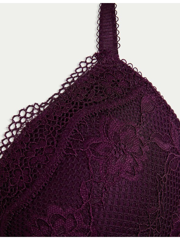 Marks & Spencer Dekoltová podprsenka s kostícami a čipkou, veľ. A–E Marks & Spencer ružová