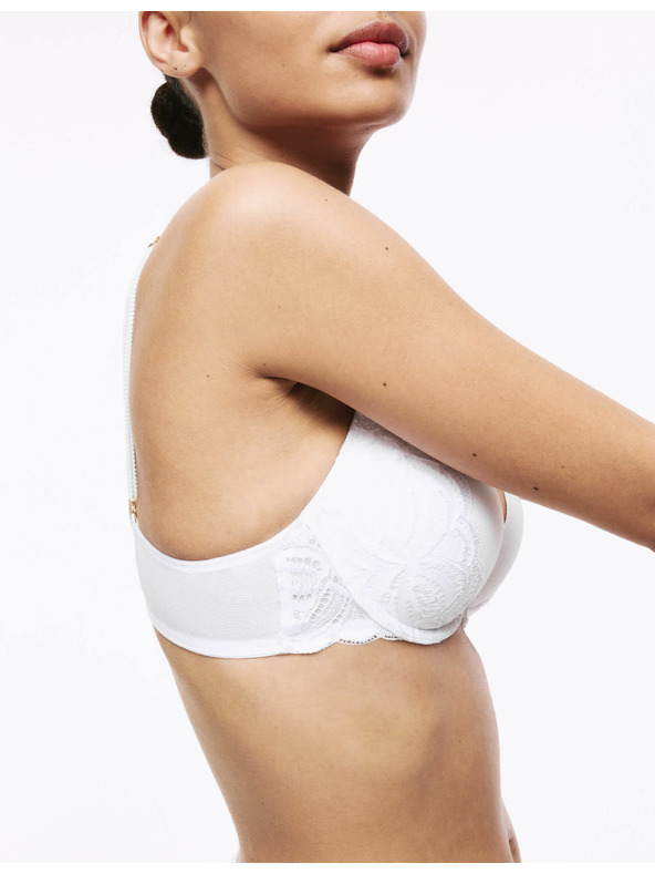 Marks & Spencer Dekoltová podprsenka Amelia s kostícami a čipkou, veľ. A–E Marks & Spencer biela