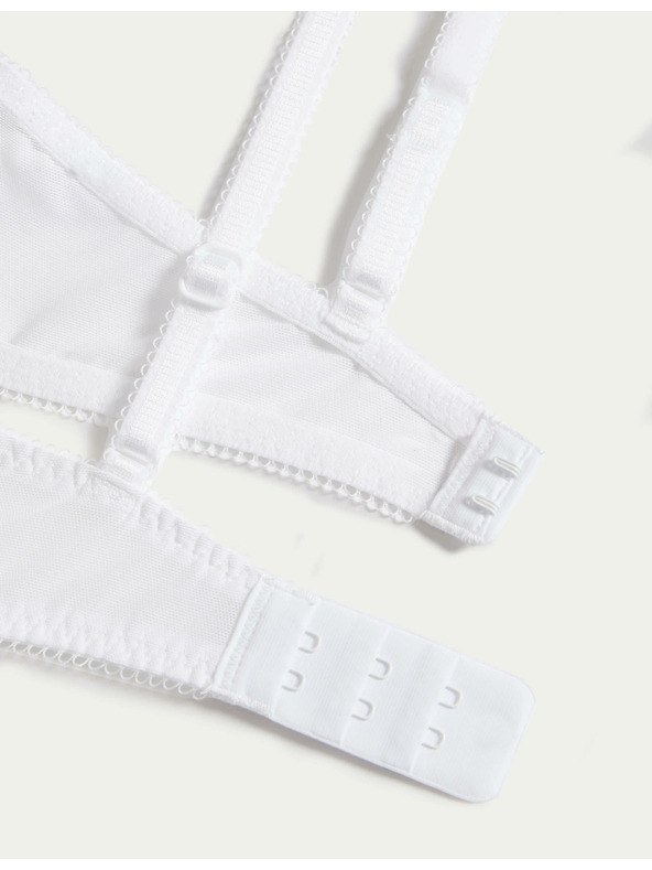 Marks & Spencer Dekoltová podprsenka s kostícami a čipkou, veľ. A–E Marks & Spencer biela