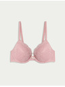 Marks & Spencer Dekoltová podprsenka s kostícami a čipkou, veľ. A–E Marks & Spencer ružová