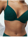 Marks & Spencer Čipková push-up podprsenka s kostícami a technológiou Flexifit™, veľ. A–E Marks & Spencer zelená